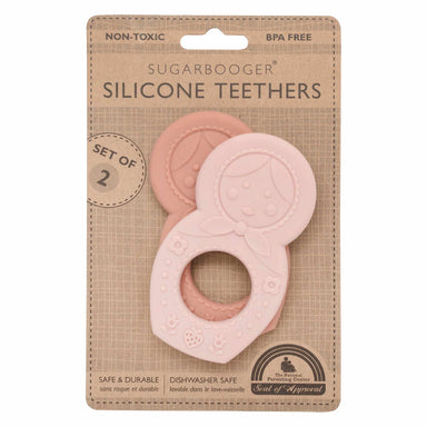 Silicone Teether Set | Matryoshka Doll New Rose