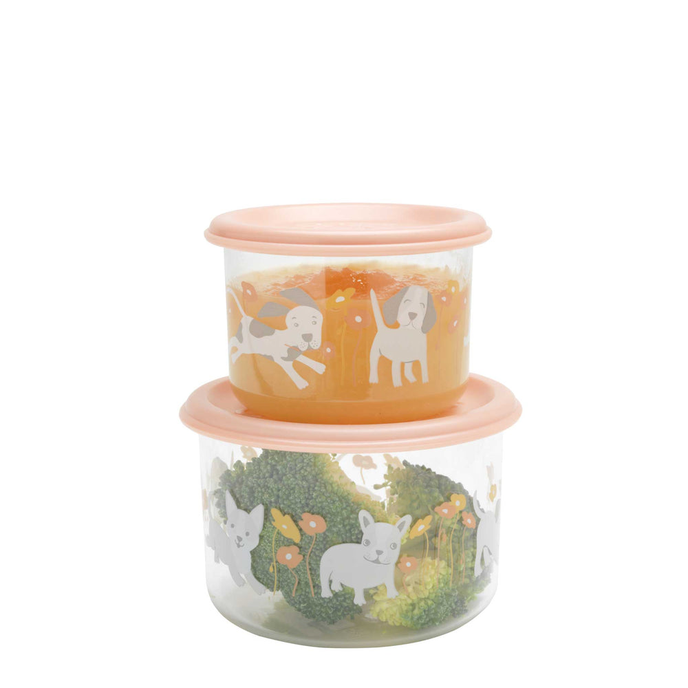 Good Lunch Snack Containers | Puppies & Poppies | Small