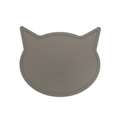 Silicone Placemat | Cat Head Warm Gray