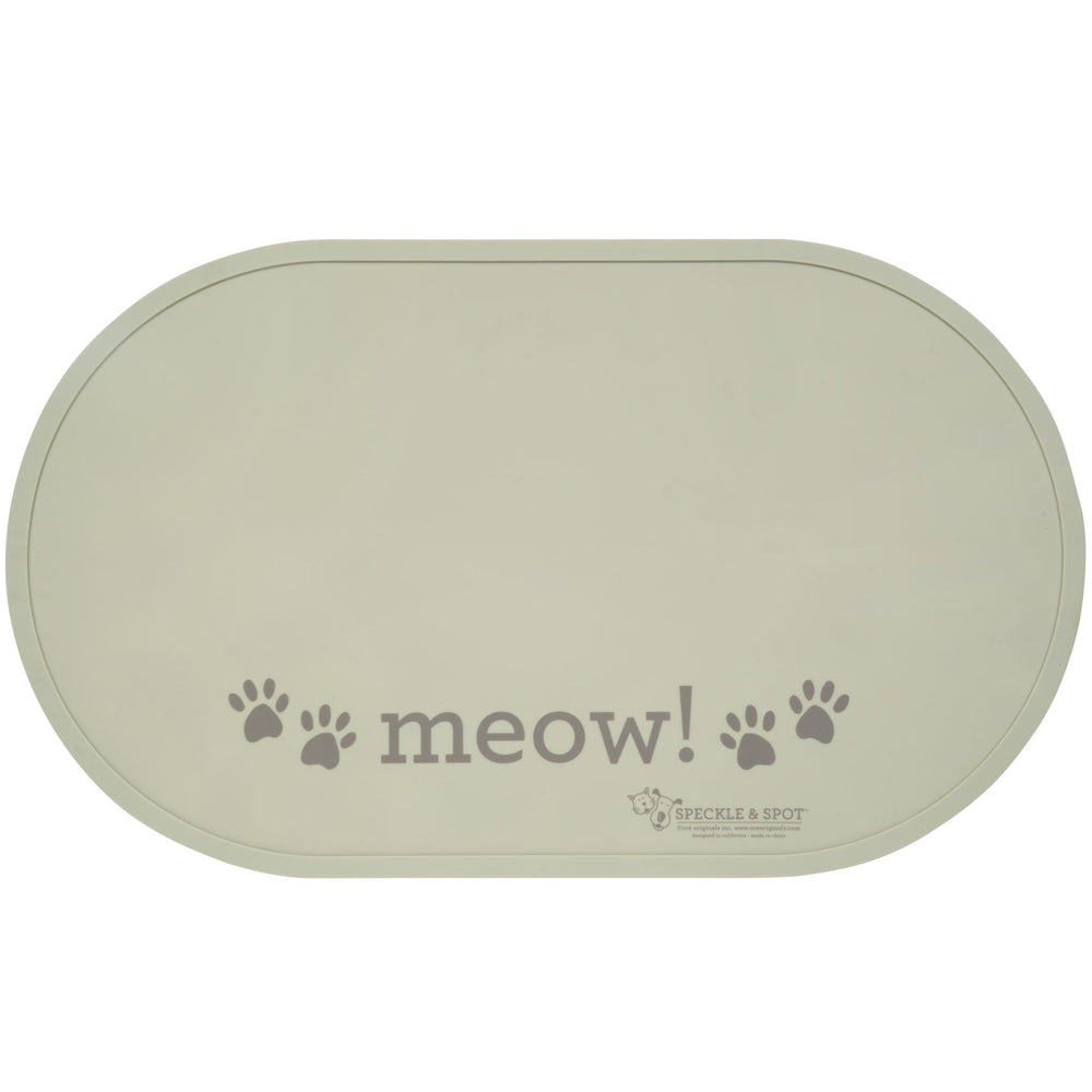 Oval Silicone Placemat | Large | Grey Meow