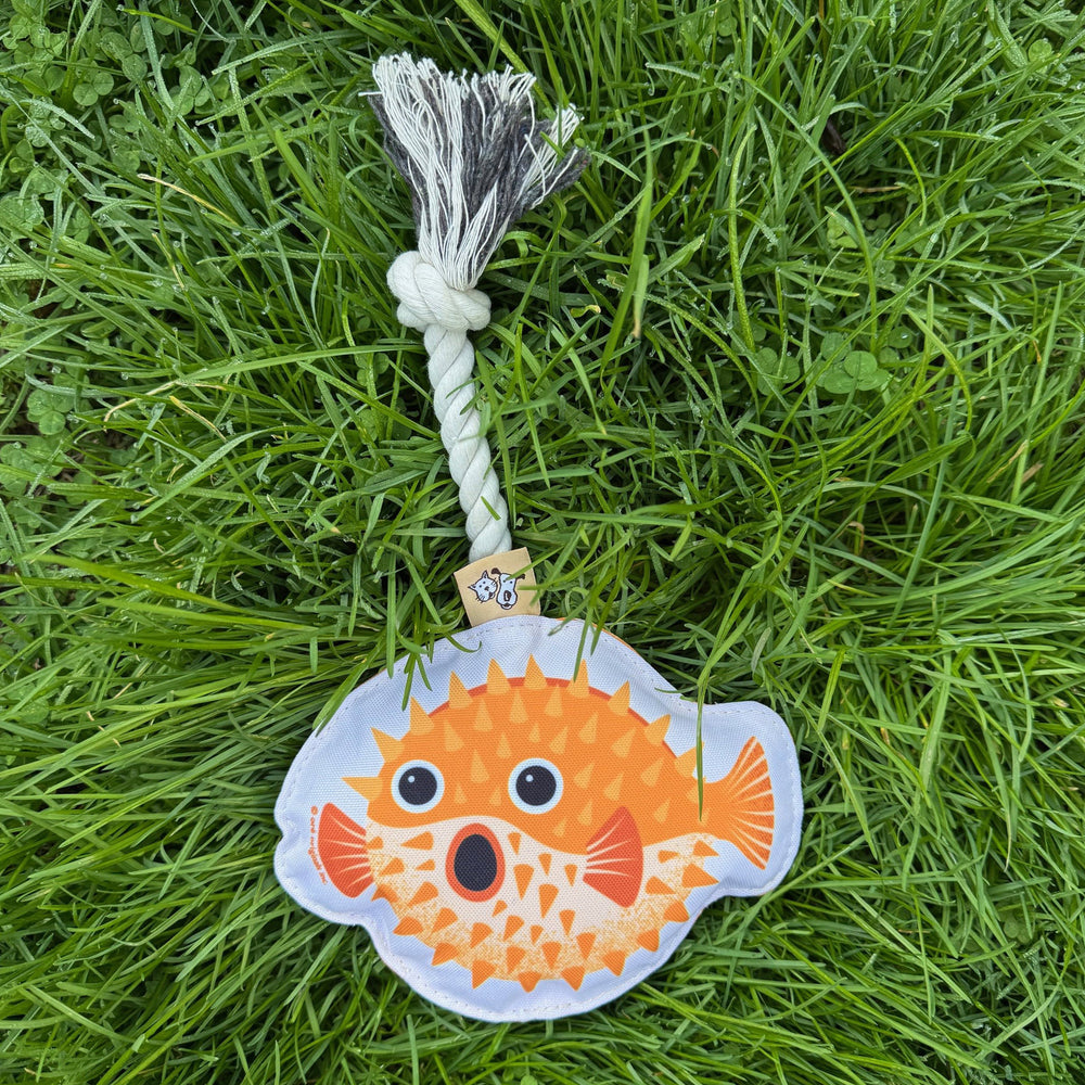 Rope Dog Toy | Puffer Fish