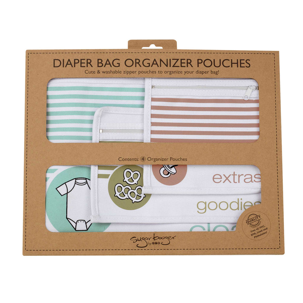 Diaper Bag Organizing Pouches (Cream Clear Trio Pouches w