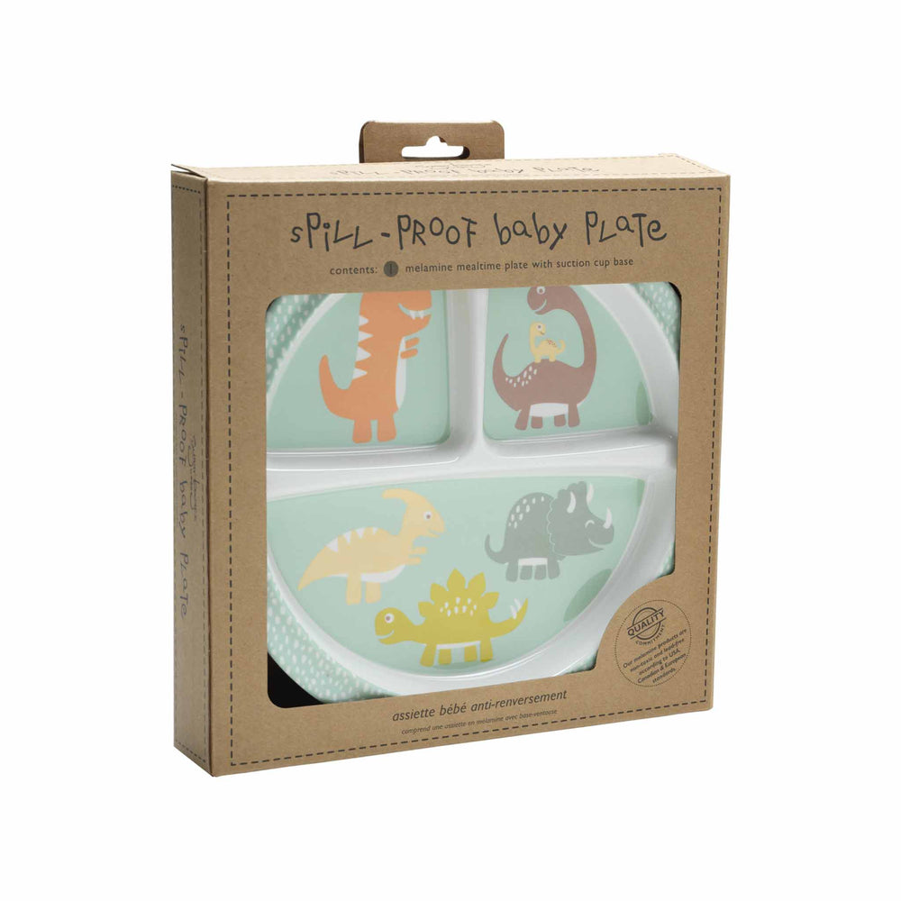 Divided Suction Plate | Baby Dinosaur