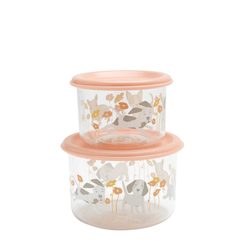 Good Lunch Snack Containers | Puppies & Poppies | Small