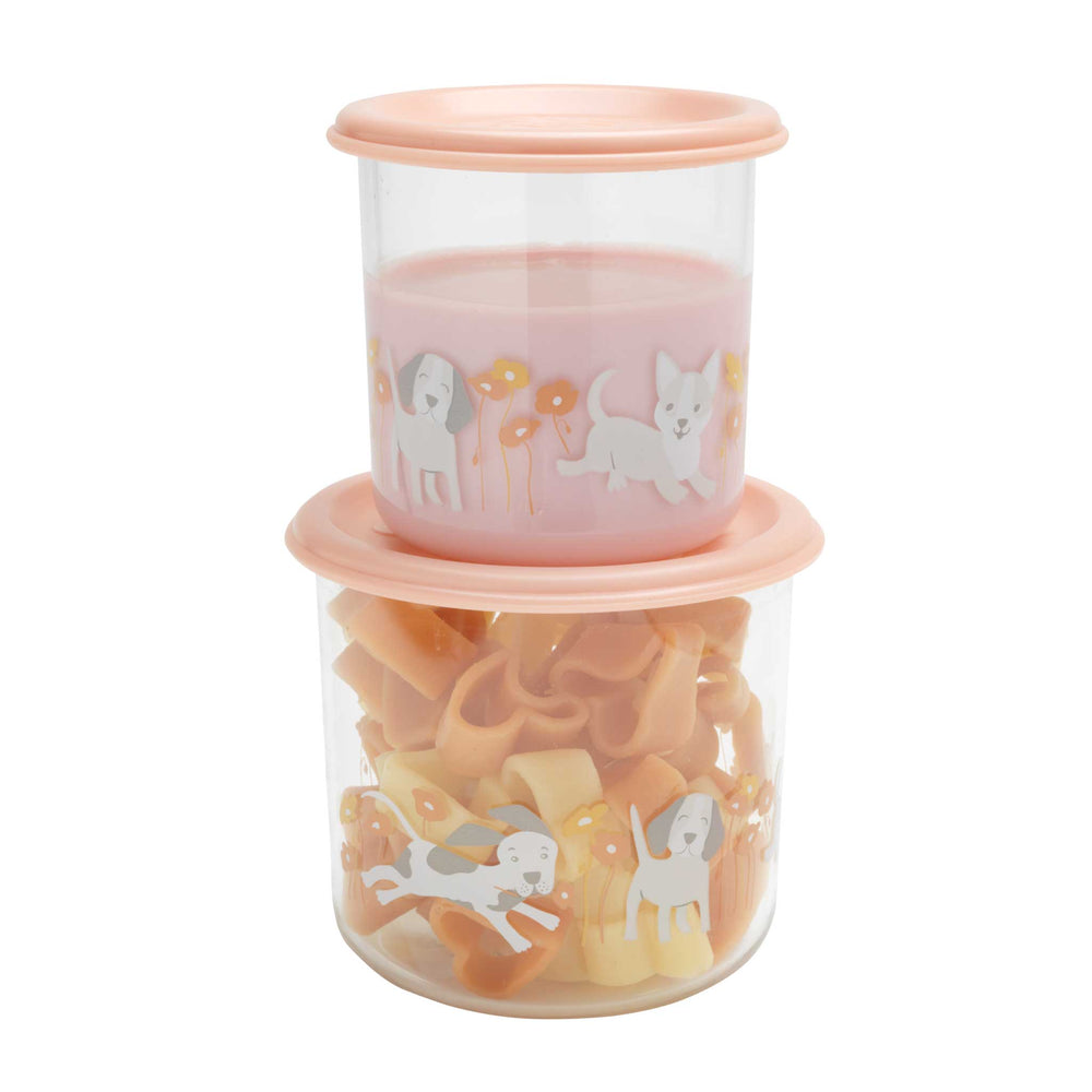 Good Lunch Snack Containers | Puppies & Poppies | Large