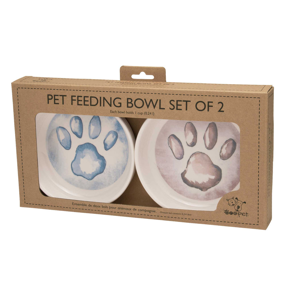 Pet Bowl | Gift Set Watercolor Paws