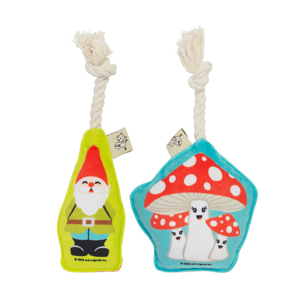 Mini Dog Toy Set | Gnome & Mushrooms