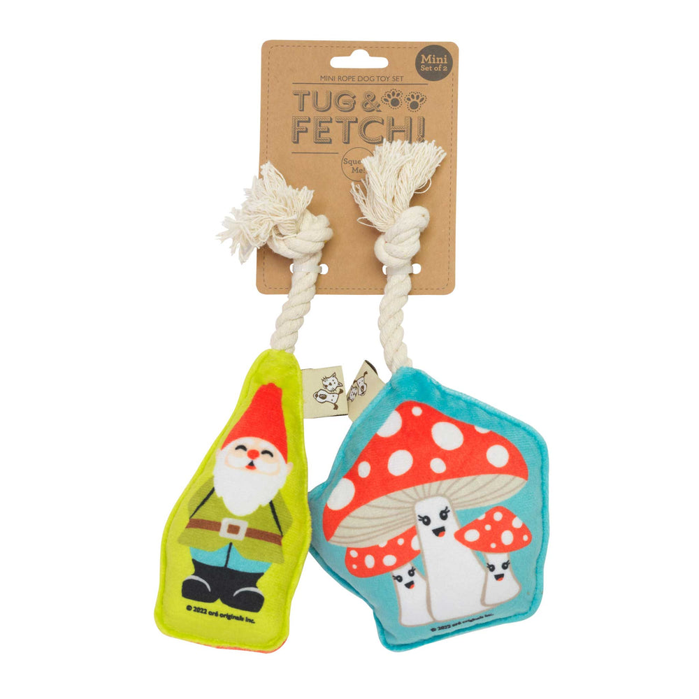 Mini Dog Toy Set | Gnome & Mushrooms