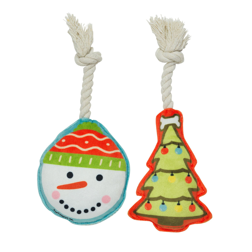 Mini Dog Toy Set | Tree & Snowman