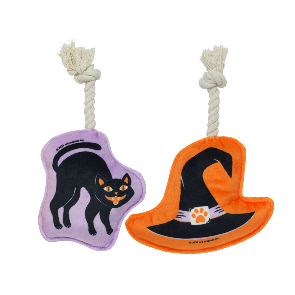 Mini Dog Toy Set | Cat & Witch Hat