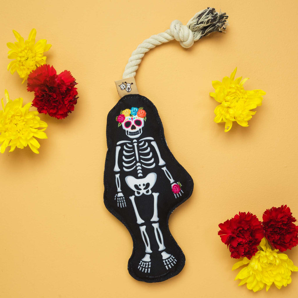 Rope Dog Toy | Day of the Dead Skeleton
