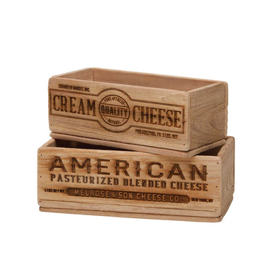 Wooden Vintage Storage Box Set | Pine