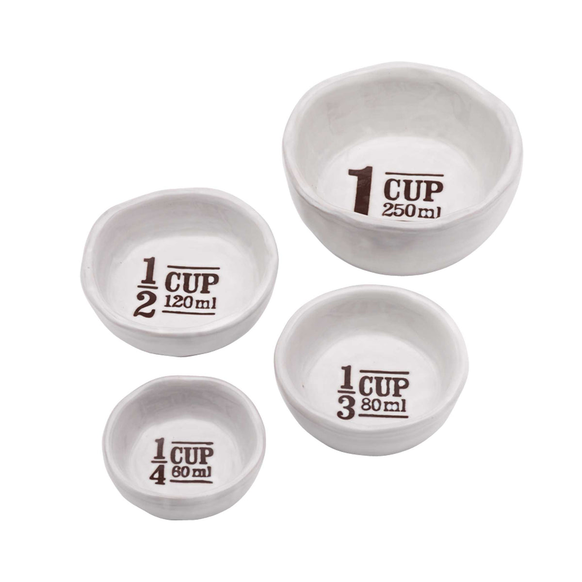 White Ceramic Measuring Cups
