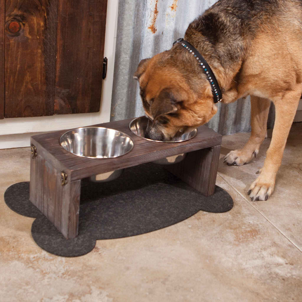 Pet Placemat | Recycled Rubber Big Bone Black