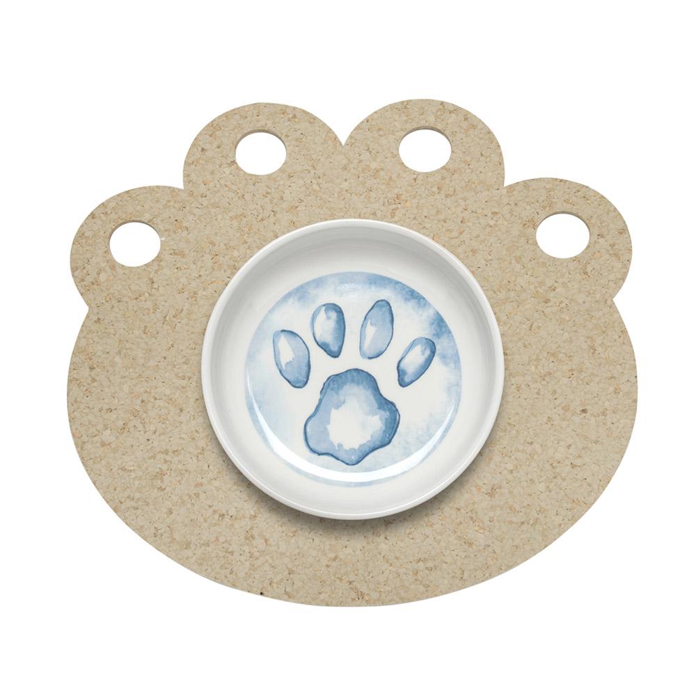 Pet Placemat | Recycled Rubber Paw Natural