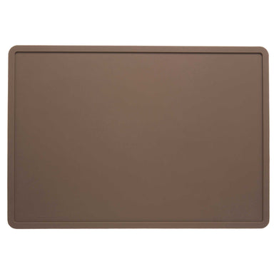 SIMPLYCASA Silicone Placemat & Coaster Set (2 placemats & 2 Coasters / Pack  of 4), Gold & Mocha Coffee