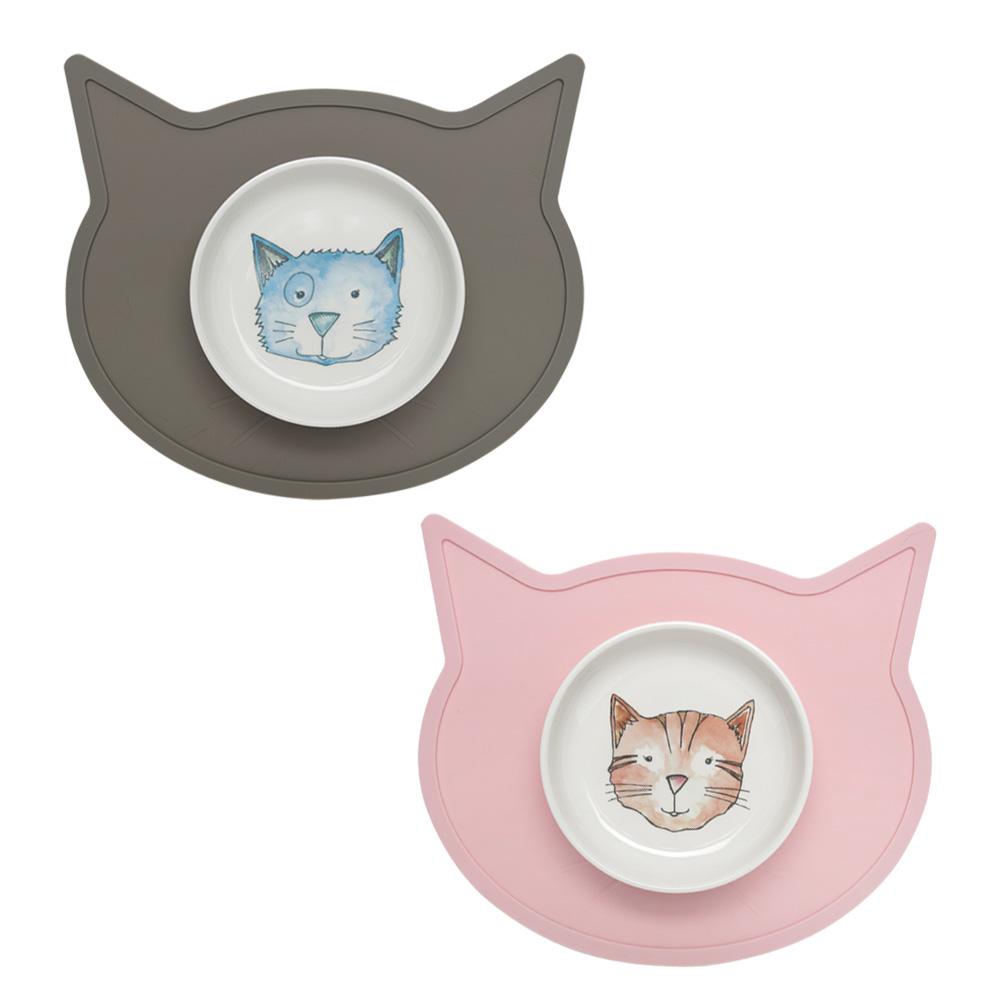 Silicone Placemat | Cat Head Pink