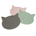 Silicone Placemat | Cat Head Warm Gray